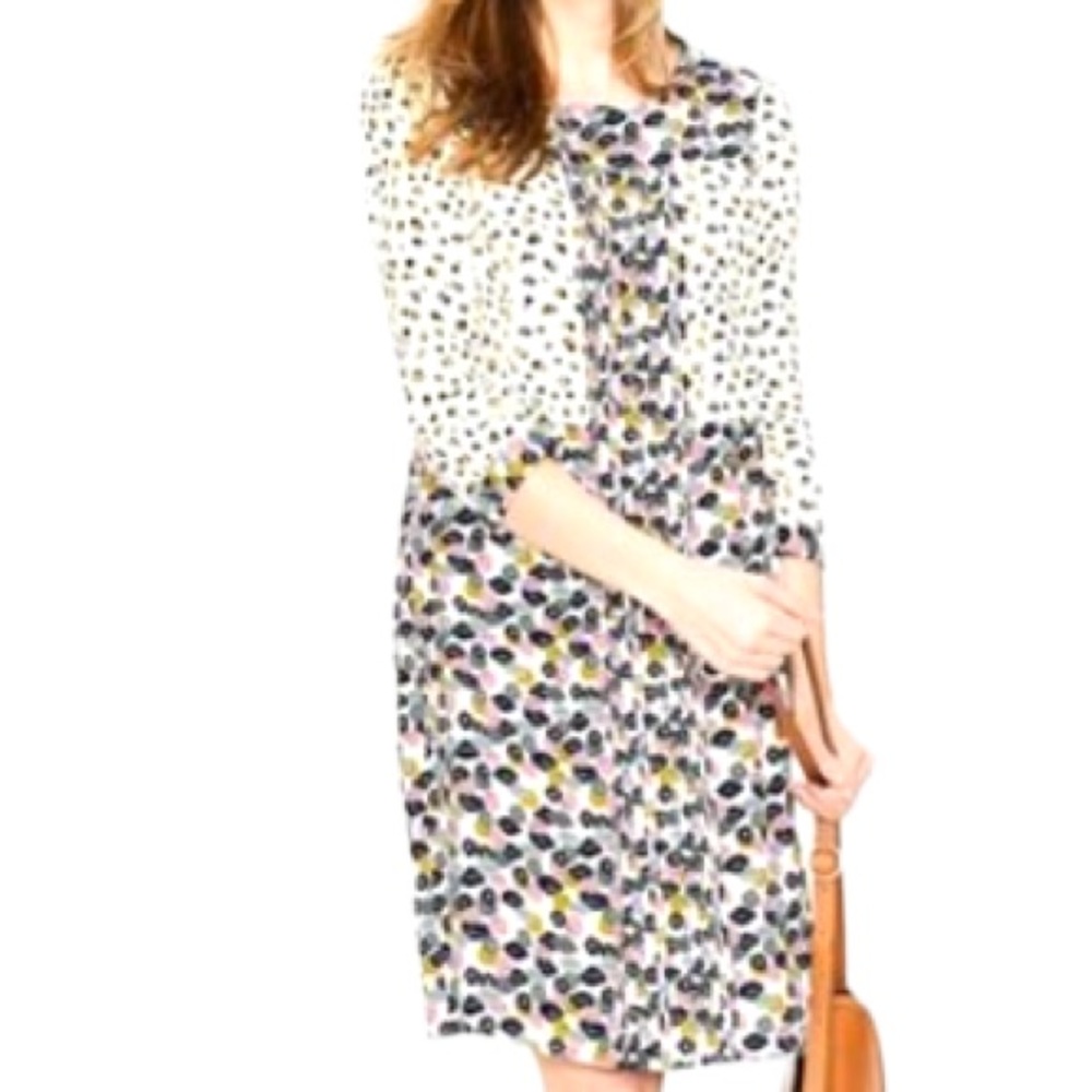 BODEN Hopscotch Poppy Meadow Pintuck Preppy Dress in Ivory size 10L - Picture 4 of 14